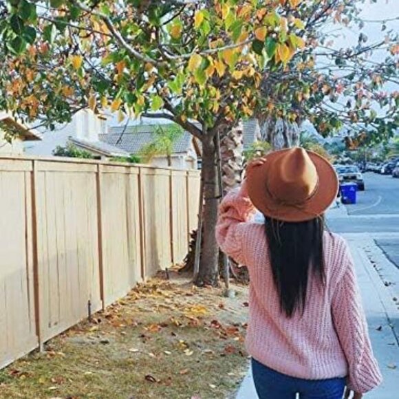 Women Wide Brim Floppy Panama Hat Wool Polyester Casual Outdoor - Picture 5 of 5